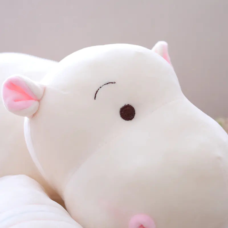 Safe Plush Hippo Toy and Cuddle Pillow