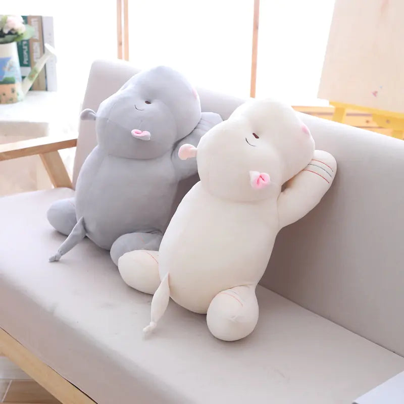 Safe Plush Hippo Toy and Cuddle Pillow