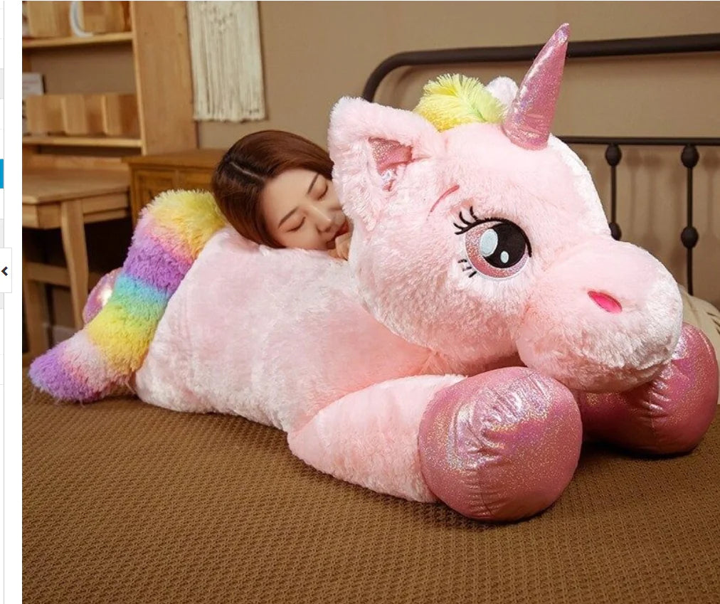 Giant Kawaii Unicorn Plush Toy Pillow for Kids (One)