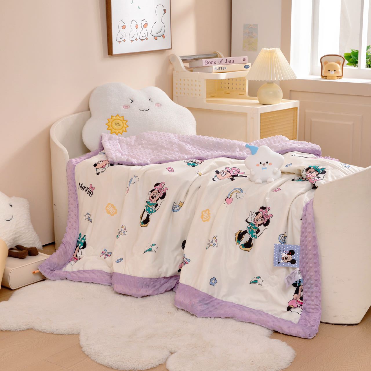🎀 Schattige Minnie Mouse zomerdeken – wasbaar & heerlijk zacht! ❤️