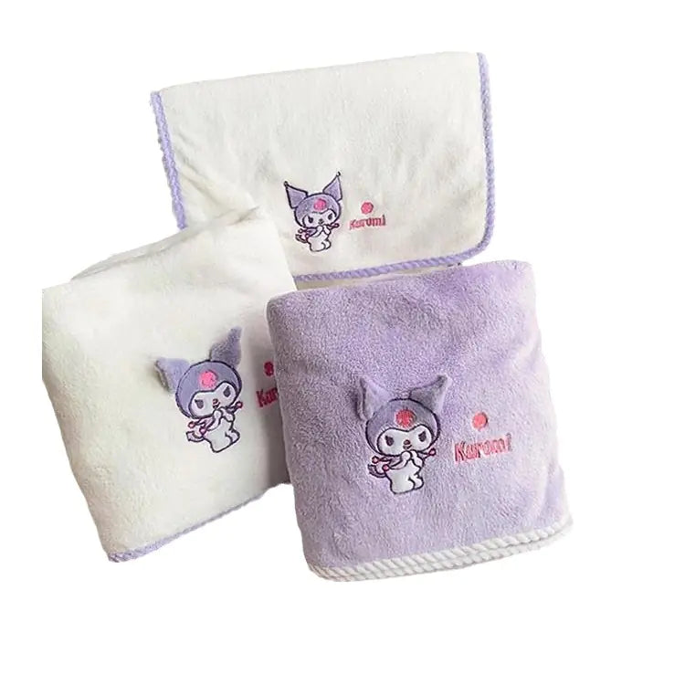 Kuromi handdoek - zacht, sneldrogend voor alle leeftijden