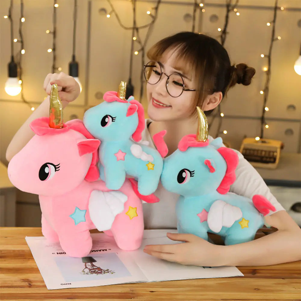 Unicorn Plush Toy for Girls - Soft Cuddle Pillow