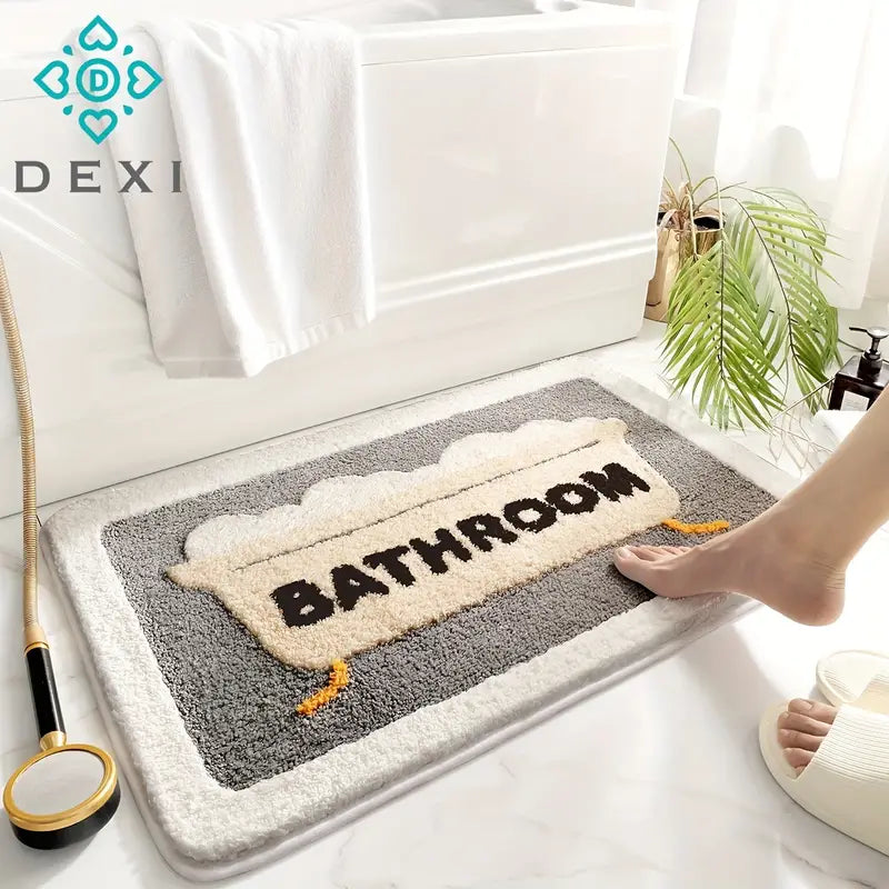 Absorbent Non-Slip Toilet Floor Mat for Bathroom