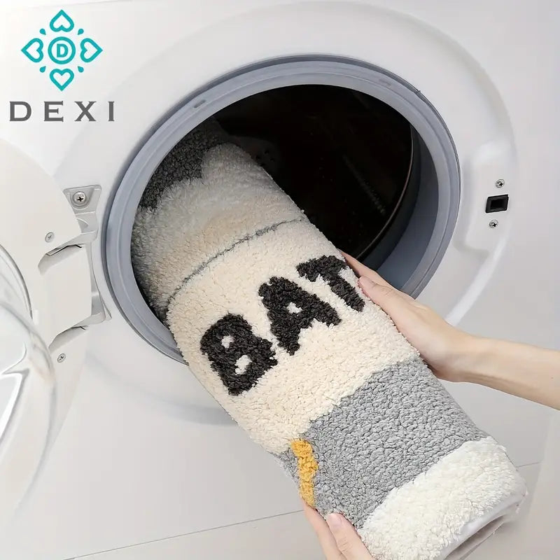 Absorbent Non-Slip Toilet Floor Mat for Bathroom