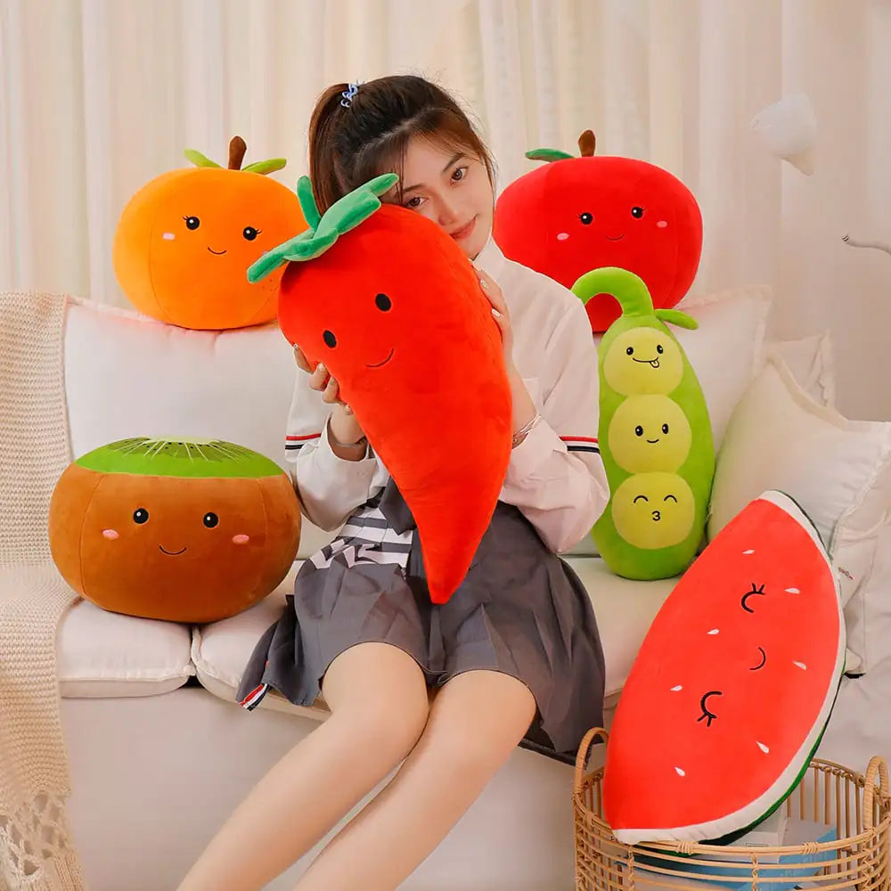 Cartoon Fruit Plush Water Pillow Toy