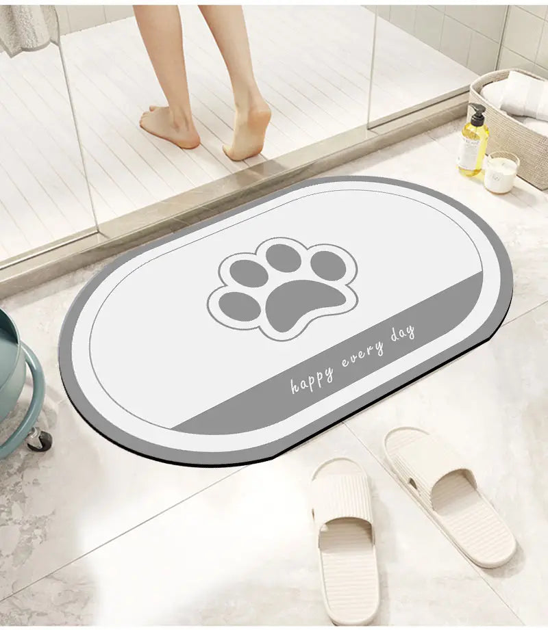 Soft Two-Toned Non-Slip Silicone Bath Rug (1pc)