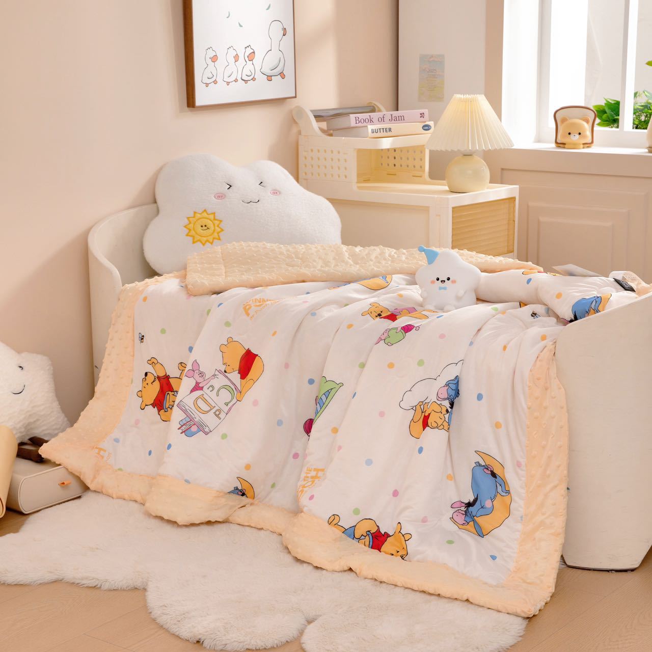🍯 Lieve Winnie the Pooh zomerdeken – wasbaar & superzacht 🐻