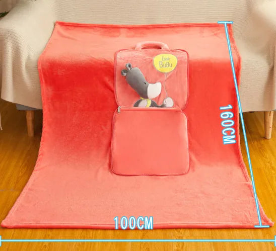 Functioneel cartoon kussen en deken