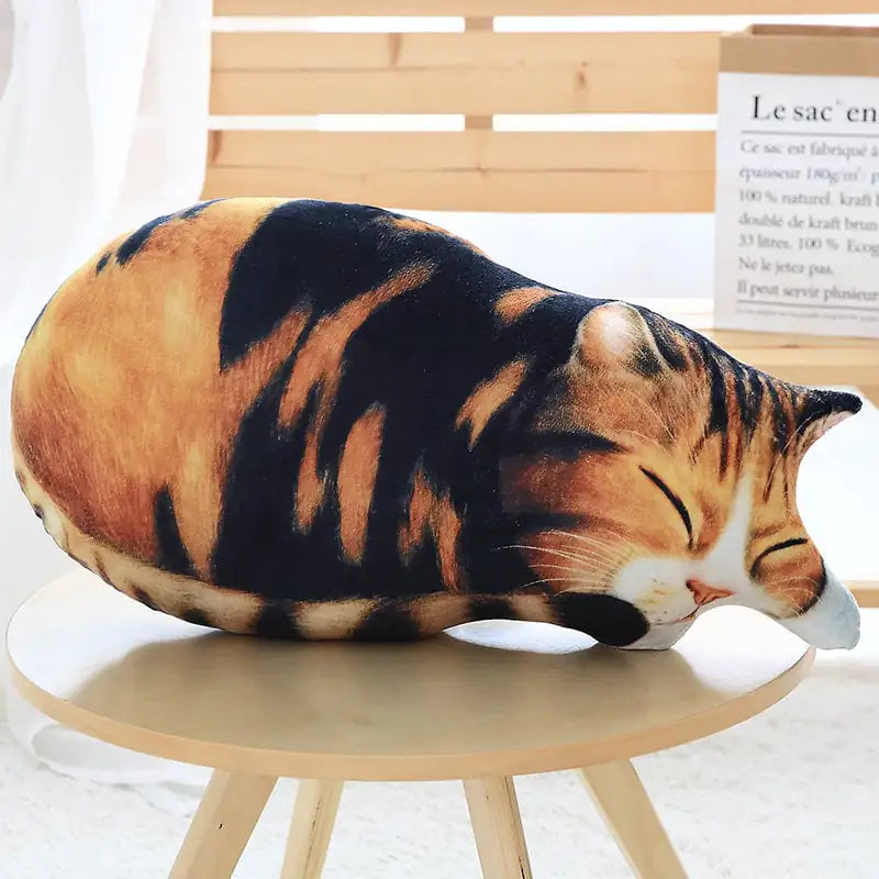 3D Printed Cat Plush Pillow Cushion Toy - Custom Gift