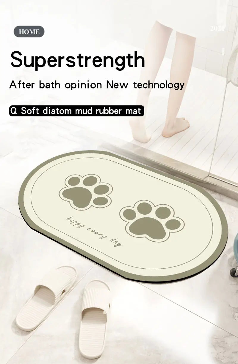 Soft Two-Toned Non-Slip Silicone Bath Rug (1pc)