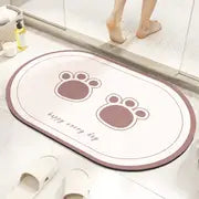 Soft Two-Toned Non-Slip Silicone Bath Rug (1pc)