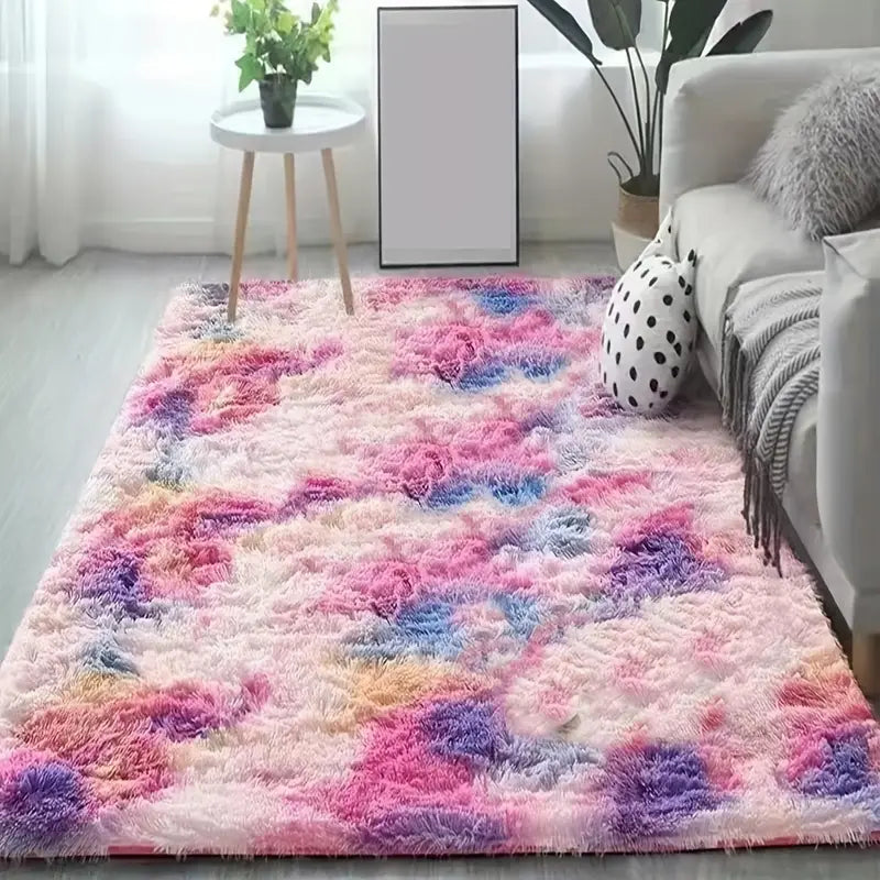 Colorful Fluffy Shaggy Rug for Living Room Comfort