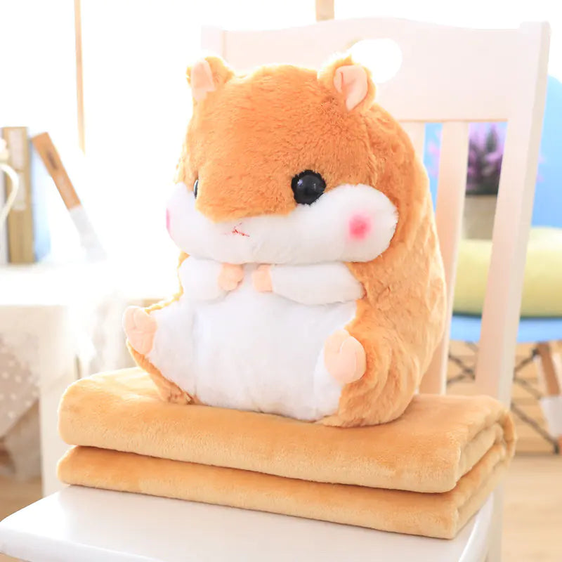 Schattige hamsterkussen + deken