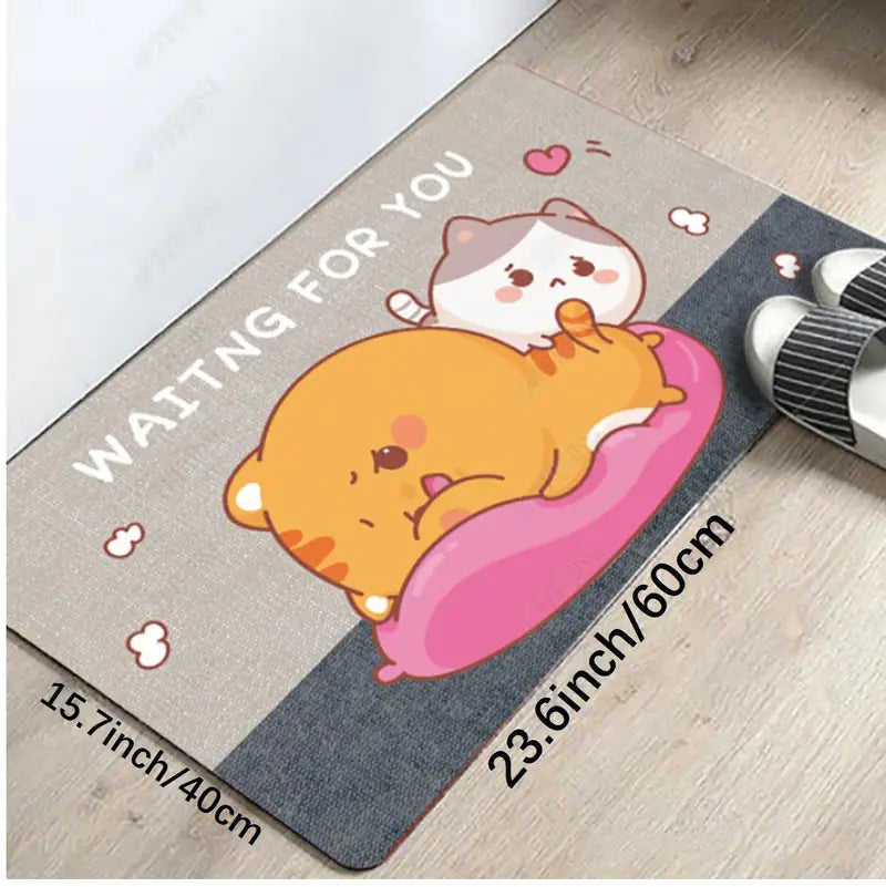 Cartoon Floor Mat for Living Room and Entrance Door