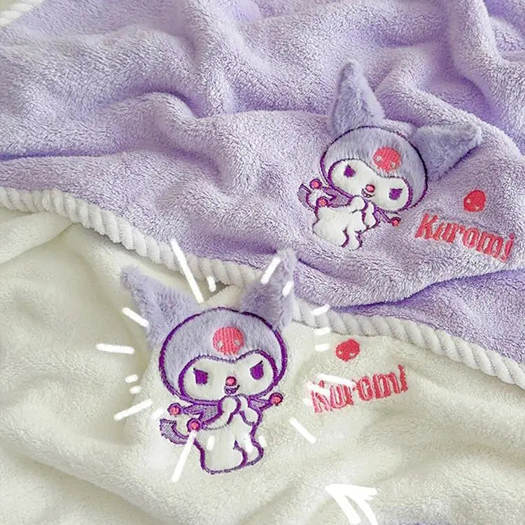 Kuromi handdoek - zacht, sneldrogend voor alle leeftijden