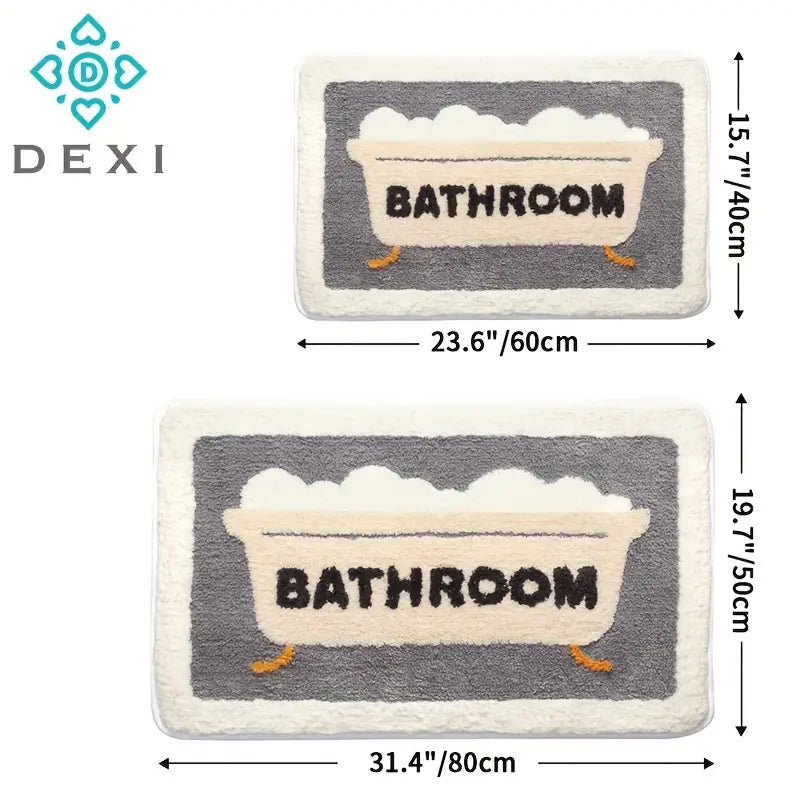 Absorbent Non-Slip Toilet Floor Mat for Bathroom